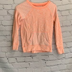 5/$20 Kids Girls Cherokee Comfy Sweatshirt With Pockets Size M Neon Orange